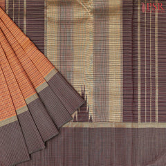 Copper Orange Kanchipuram Silk Saree