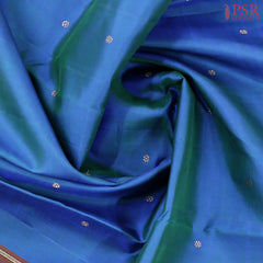 Peacock Blue Kanchipuram Silk Saree