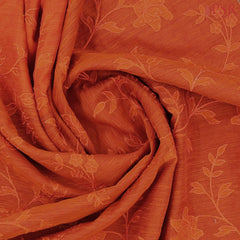 Red Orange Bamboo Silk Sarees