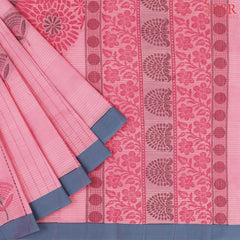 Flamingo Pink Kovai Cotton Saree