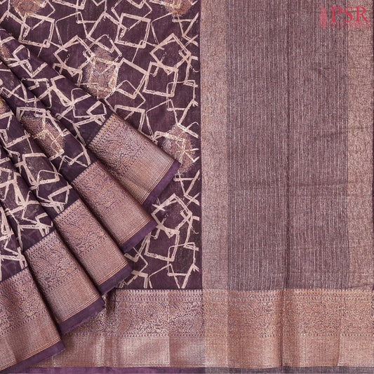 Jam Purple Bamboo Silk Sarees