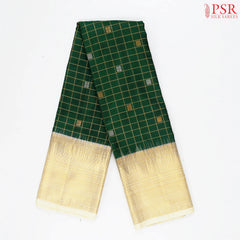 Dark Green Kanchipuram Silk Saree