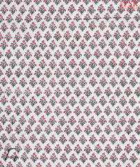Floral White Pure Cotton Dress Material