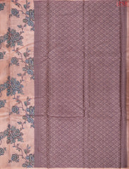Coral Peach Banaras Tussar Silk Saree