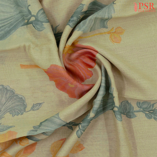 Mellow Yellow Munga Silk Saree