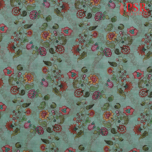 Sea Green Linen Running Material