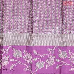 Lavender Kanchipuram Tissue Silk Saree
