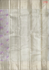 Light Beige Kanchipuram Jacquard Tissue Silk Saree