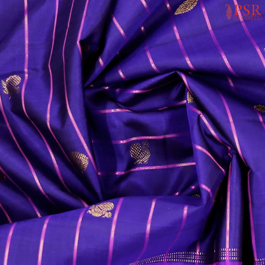 Navy Blue Kanchipuram Silk Saree