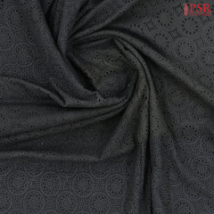 Shadow Black Hacoba Embroidery Running Material
