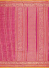 Raspberry Pink Kalakshetra Kovai Cotton Saree