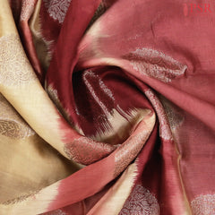 Tan & Maroon Chanderi Silk Cotton Saree