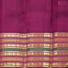 Amber Yellow Kanchipuram Silk Saree