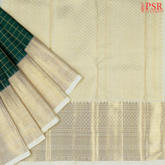 Dark Green Kanchipuram Silk Saree