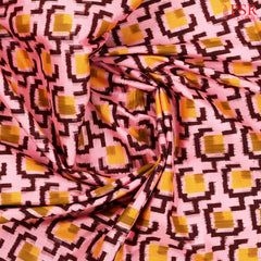 Flamingo Pink Pochampally Silk Saree