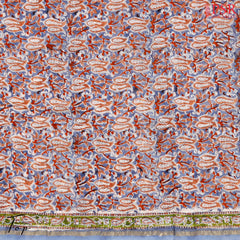 Dark Cloud Blue Chanderi Silk Cotton Dress Material