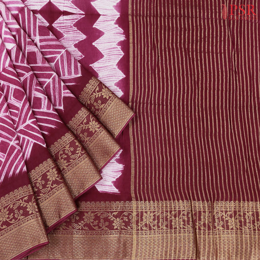 Dark Jazzberry Pink Silk Cotton Saree