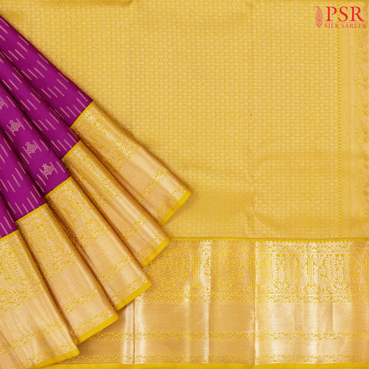 Fuchsia Purple Fancy Kanchipuram Silk Saree