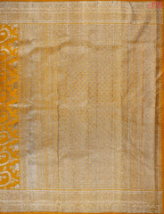 Dark Mustard Yellow Kanchipuram Jacquard Silk Saree