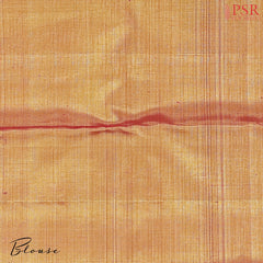 Golden Copper Kanchipuram Jacquard Tissue Silk Saree