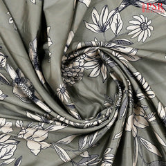 Dark Sage Semi Tussar Saree