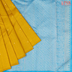 Mustard Yellow Kanchipuram Silk Saree