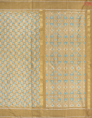 Olive Tan Pochampally Silk Ikat Saree