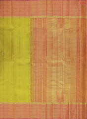 Olive Yellow Kanchipuram Silk Saree