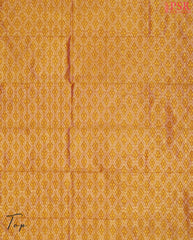 Dark Mustard Yellow Pochampally Silk Dress Material