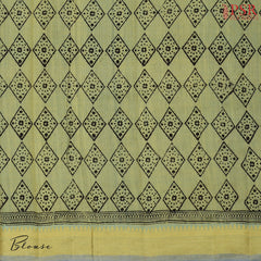 Blue Grey Mangalagiri Cotton Saree