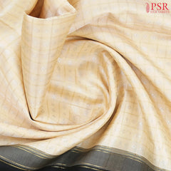 Cream Beige Kanchipuram Silk Saree