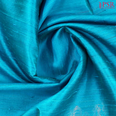 Cyan Jute Soft Silk Saree