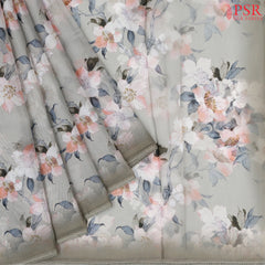 Mink Grey Organza Saree