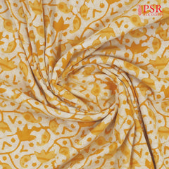 Yellow Batik Print Running Material