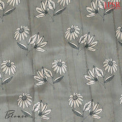 Dark Sage Semi Tussar Saree