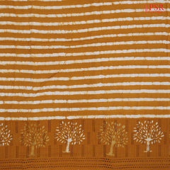 Yellow Orange Hacoba Embroidery Running Material