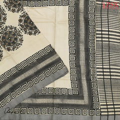 Black Semi Pashmina Dress Material