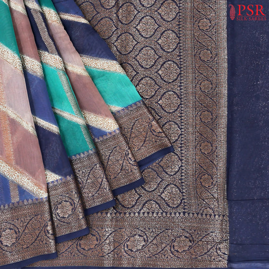 Multicolor Chanderi Silk Cotton Saree