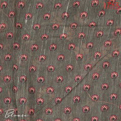 Dark Olive Taupe Semi Tussar Saree