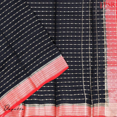 Black Assam Silk Dress Material