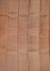 Burnt Copper Kanchipuram Jacquard Silk Saree