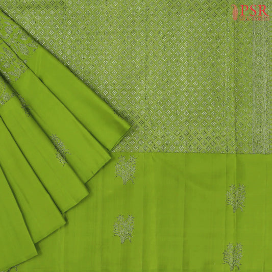 Apple Green Kanchipuram Silk Saree