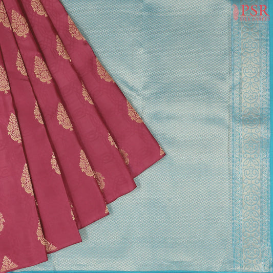 Onion Pink Fancy Kanchipuram Silk Saree