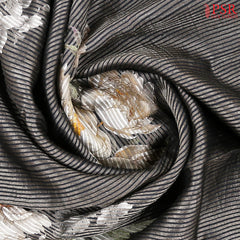Shadow Black Printed Tissue Saree