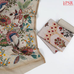 Almond Beige Cotton Dress Material