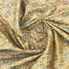 Olive Tan Pochampally Silk Ikat Saree