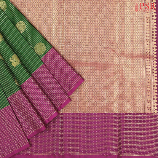 Dark Green Fancy Kanchipuram Silk Saree