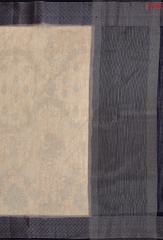 Tussar Beige Bamboo Silk Sarees