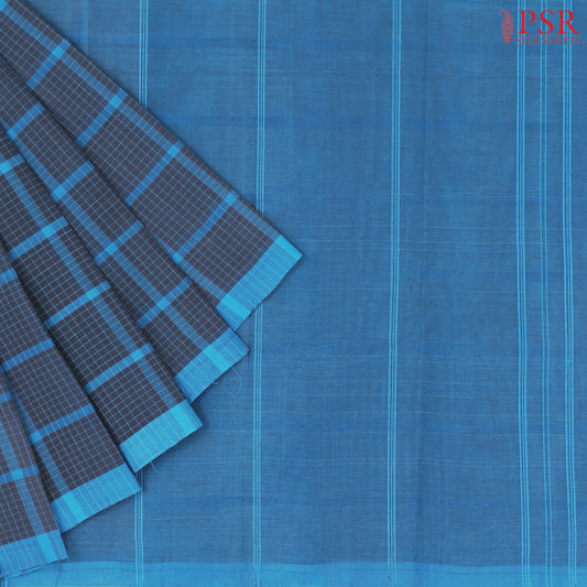 Spruce Blue Kanchi Cotton Saree
