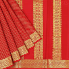Red Mysore Silk Saree